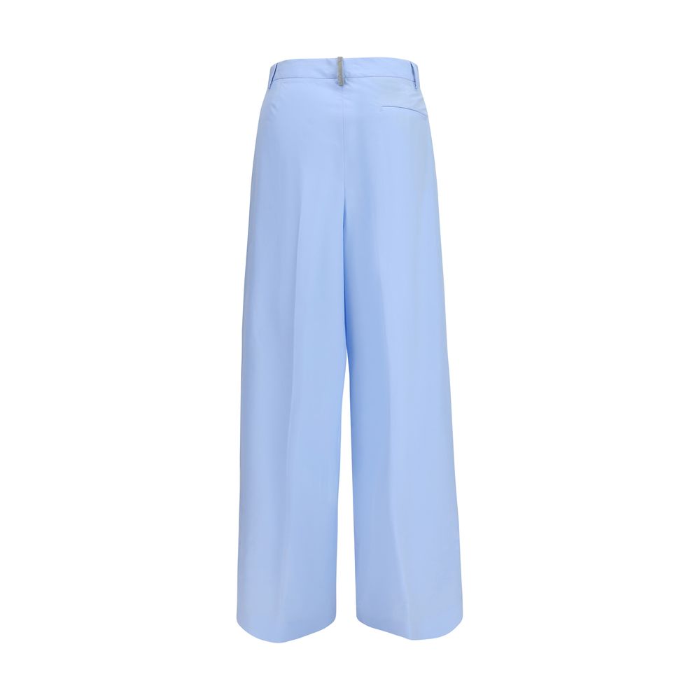 Fabiana Filippi Blue Cotton Casual Pants | Regal Royce