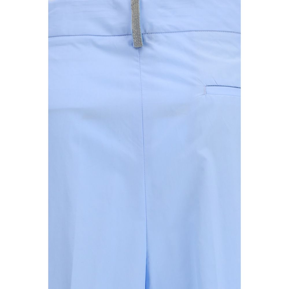 Fabiana Filippi Blue Cotton Casual Pants | Regal Royce