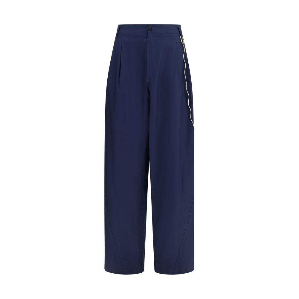 Darkpark Blue Cotton Casual Pants | Regal Royce