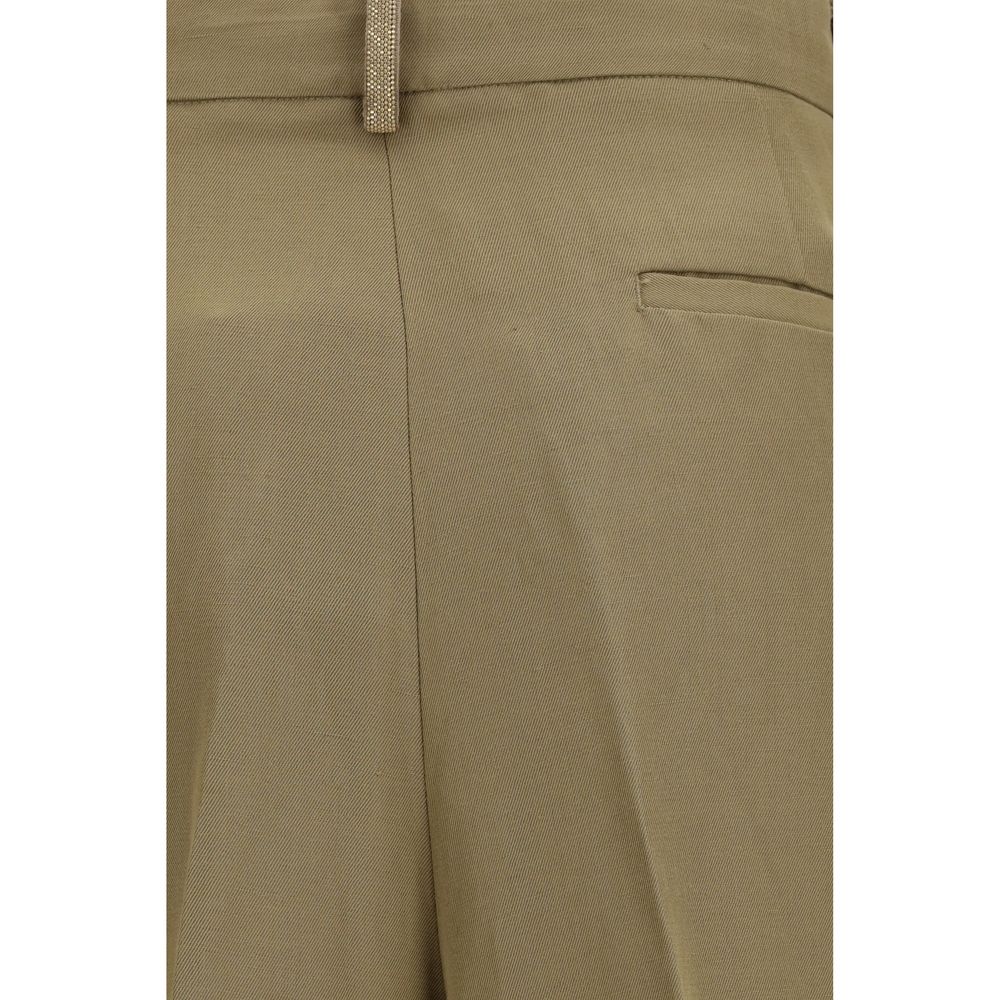 Fabiana Filippi Beige Viscose Cropped Pants | Regal Royce