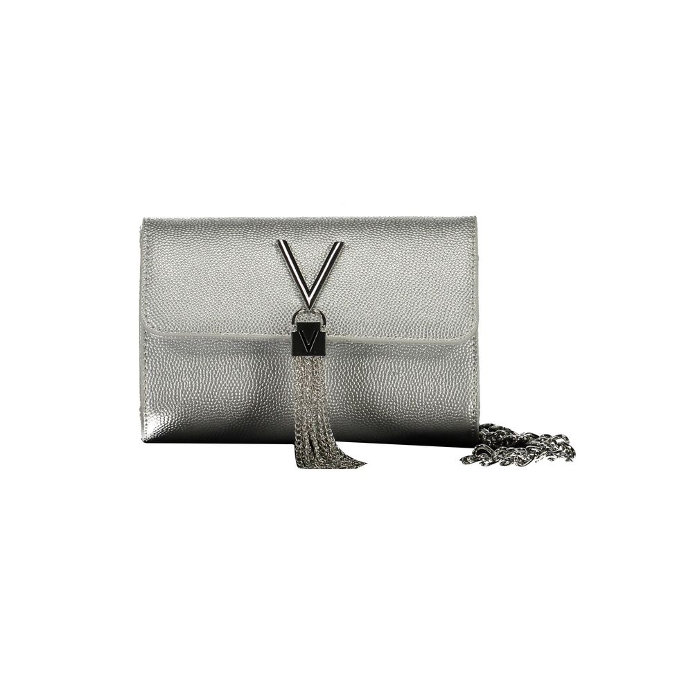 Mario Valentino Silver Polyurethane Women Bag | Regal Royce