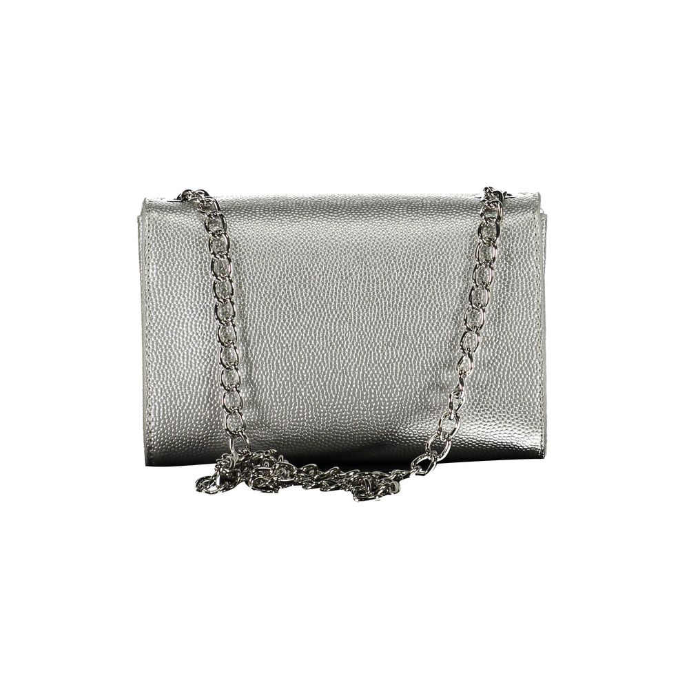 Mario Valentino Silver Polyurethane Women Bag | Regal Royce
