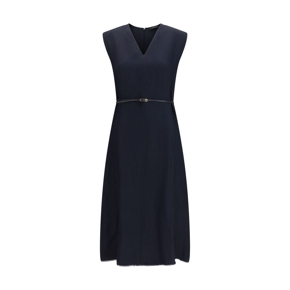 Fabiana Filippi Blue Viscose Long Dress | Regal Royce