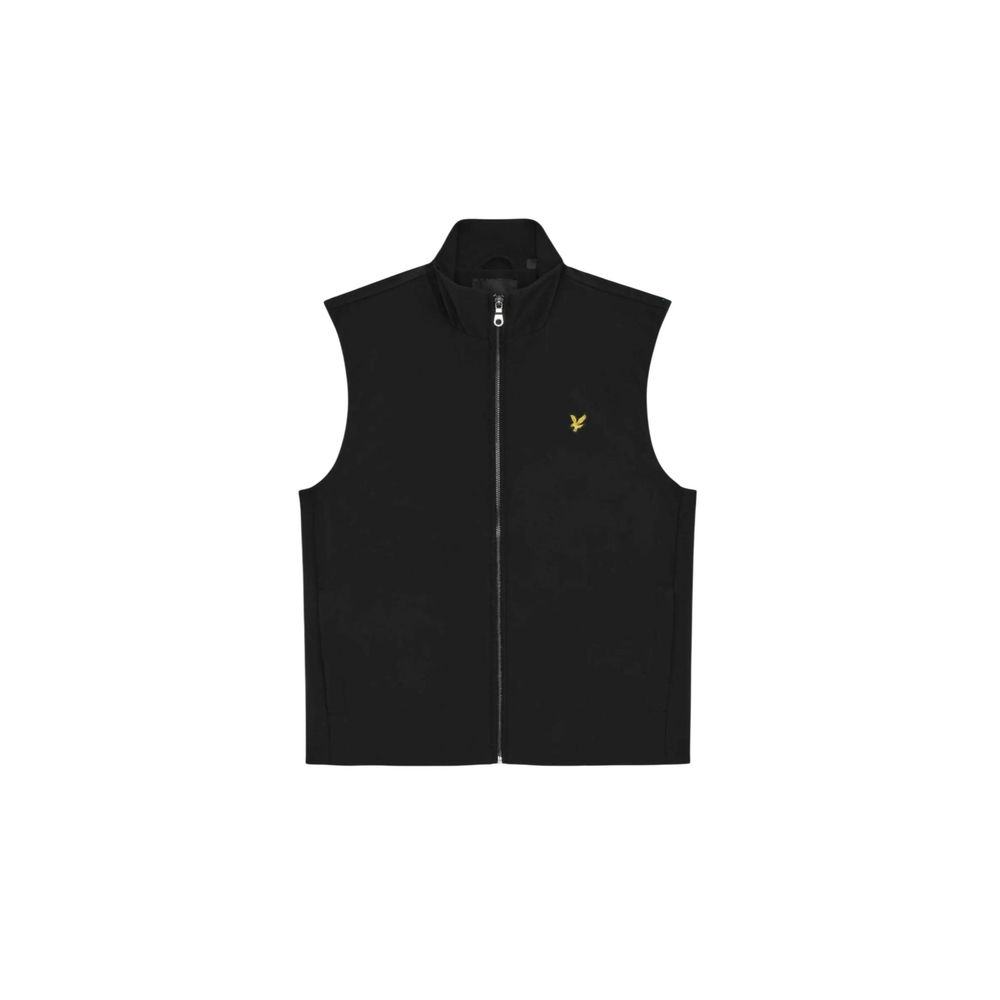 Lyle & Scott Black Polyester Sleeveless Jacket | Regal Royce