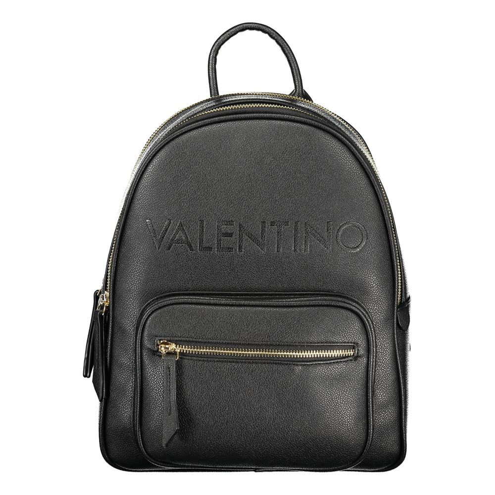 Mario Valentino Black Polyurethane Women's Backpack | Regal Royce
