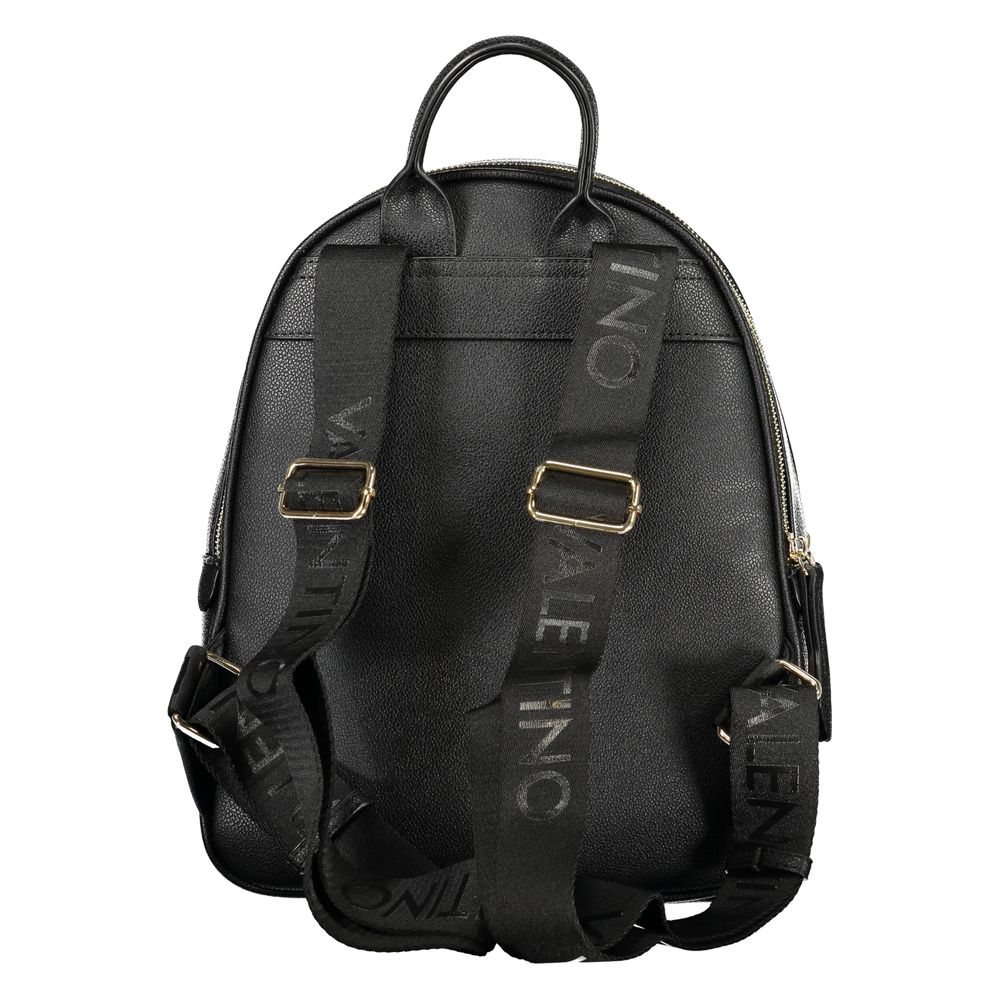 Mario Valentino Black Polyurethane Women's Backpack | Regal Royce