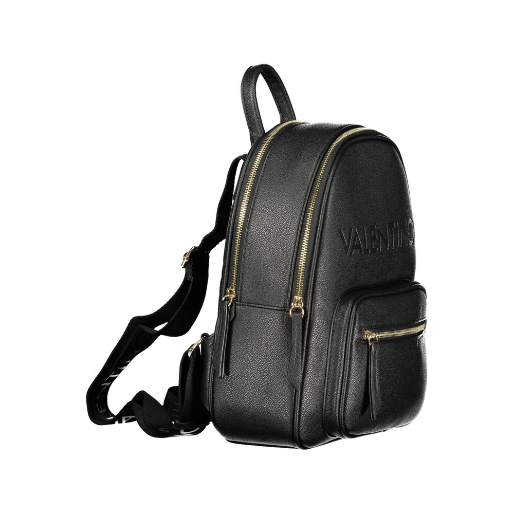 Mario Valentino Black Polyurethane Women's Backpack | Regal Royce