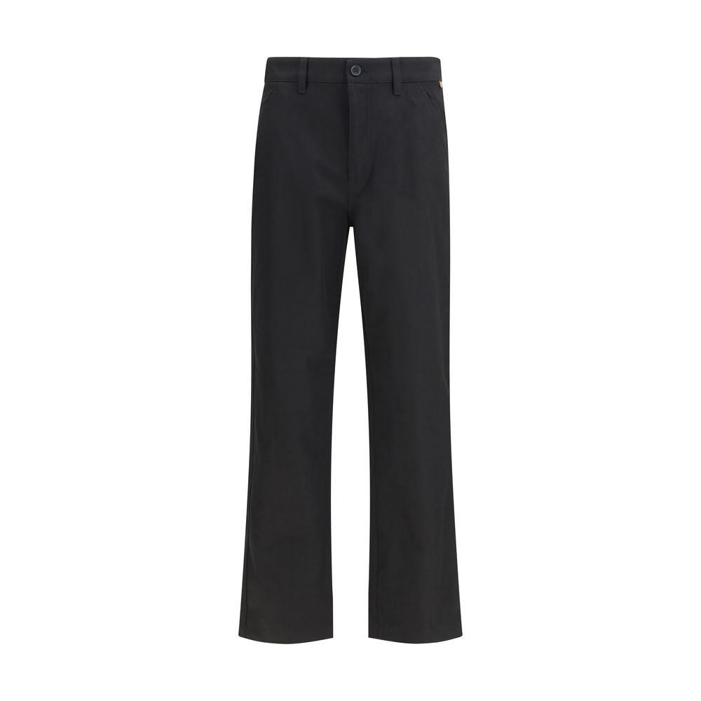 Burberry Black Cotton Chino Pants | Regal Royce