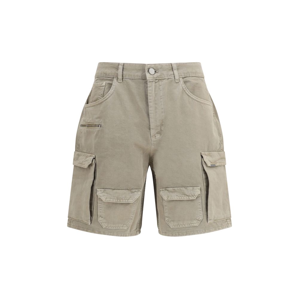 Represent Beige Cotton Bermuda Shorts | Regal Royce