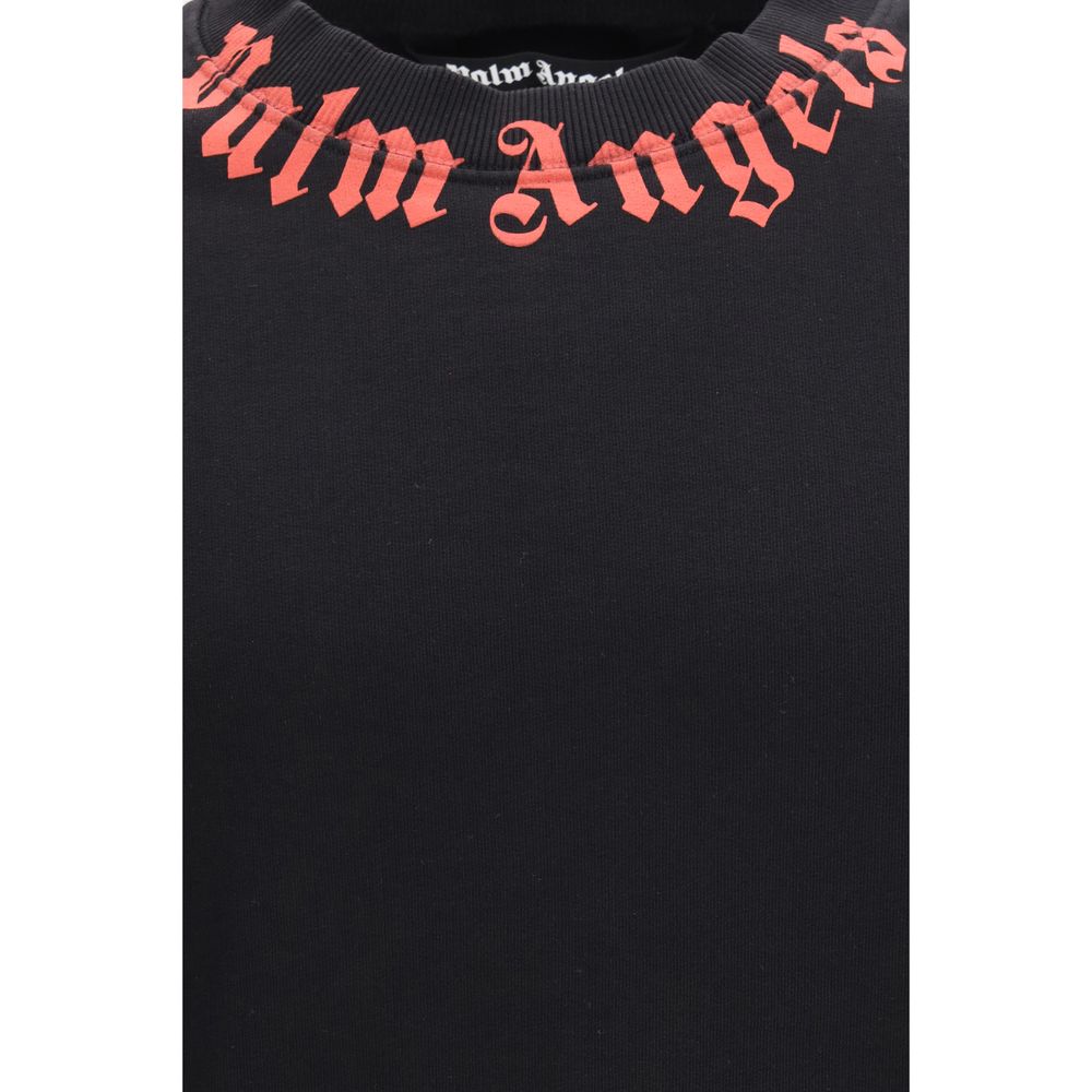 Palm Angels Black Cotton Sweatshirt | Regal Royce