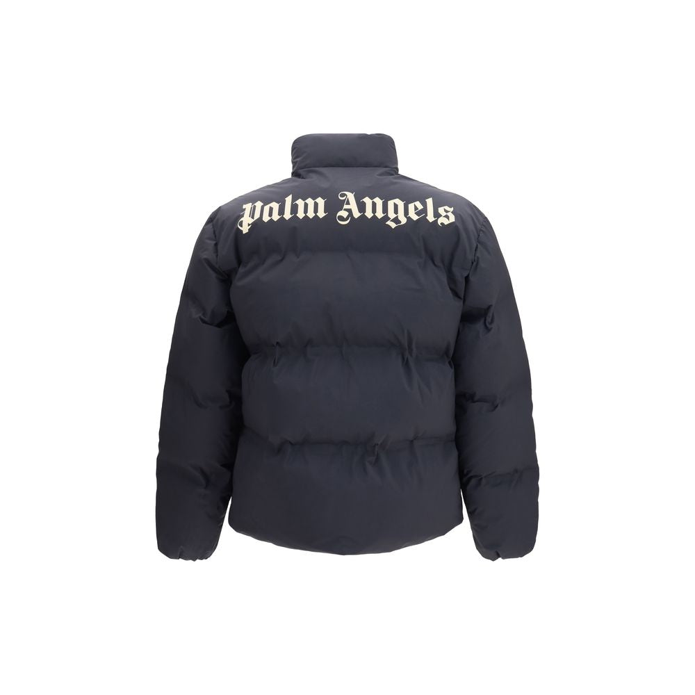 Palm Angels Black Polyamide Full-Length Jacket | Regal Royce