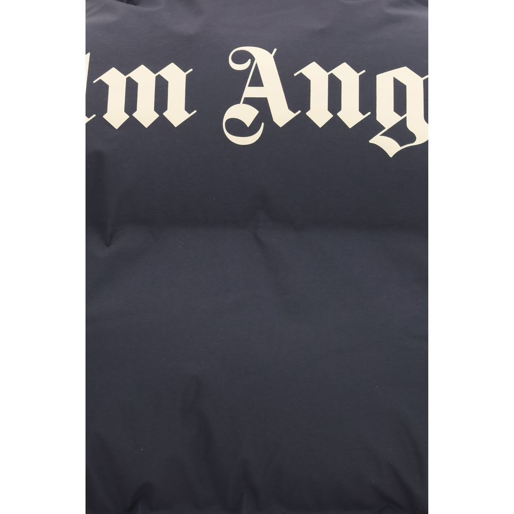 Palm Angels Black Polyamide Full-Length Jacket | Regal Royce