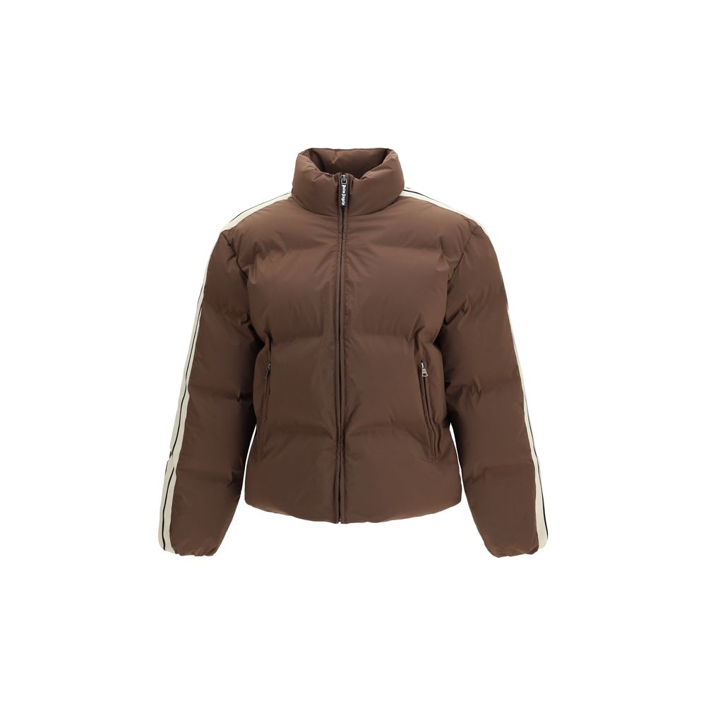 Palm Angels Brown Polyamide Full-Length Jacket | Regal Royce