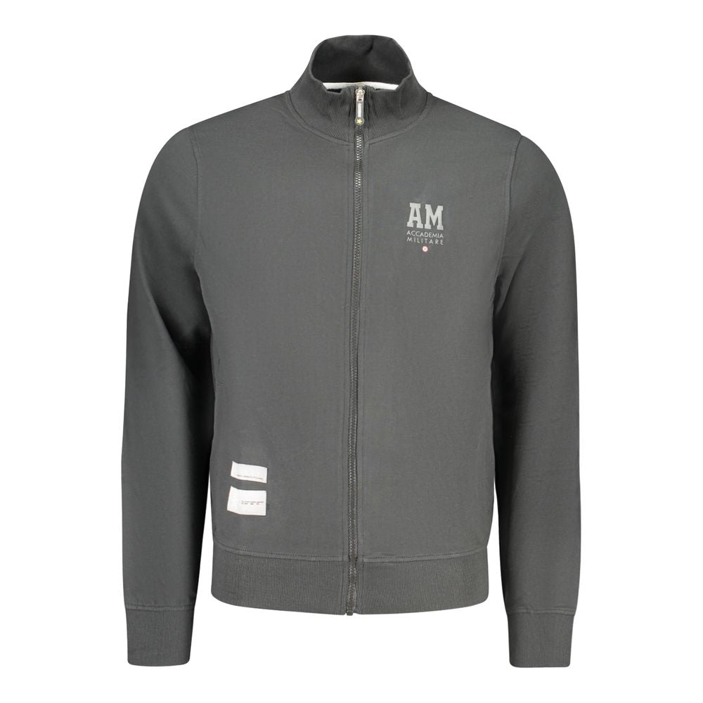 Accademia Militare Black Cotton Men Sweatshirt | Regal Royce