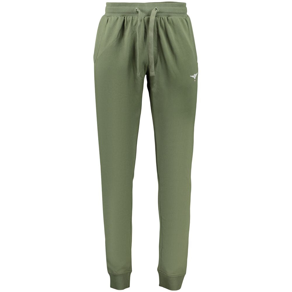 Accademia Militare Green Cotton Men Trousers | Regal Royce