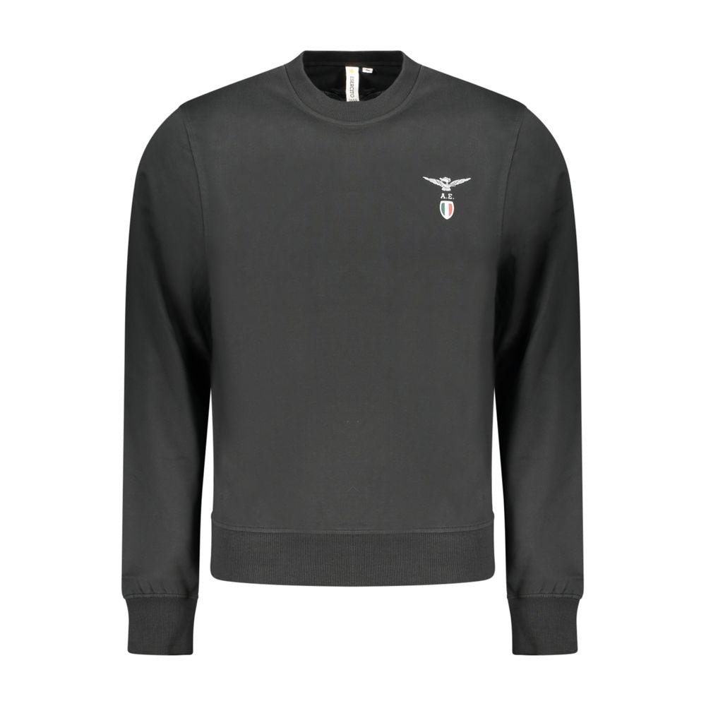 Accademia Militare Black Cotton Men's Sweatshirt | Regal Royce