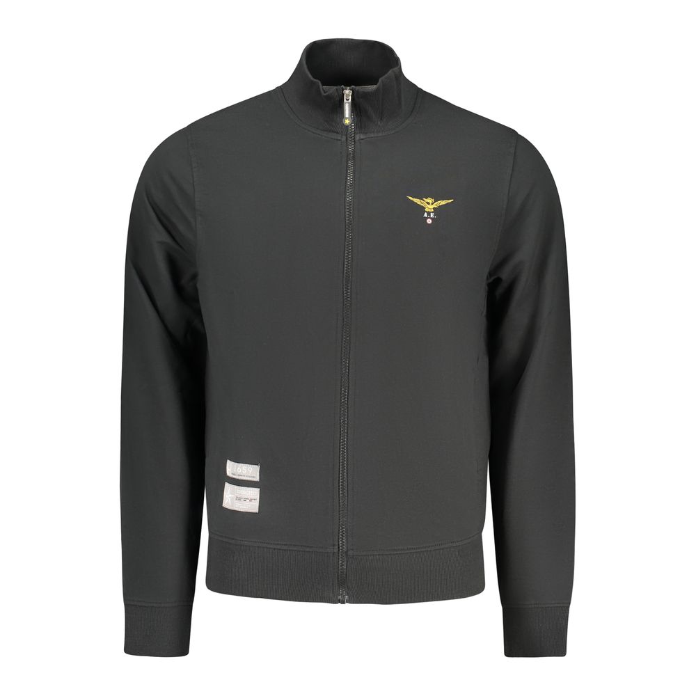 Accademia Militare Black Cotton Men Sweatshirt | Regal Royce