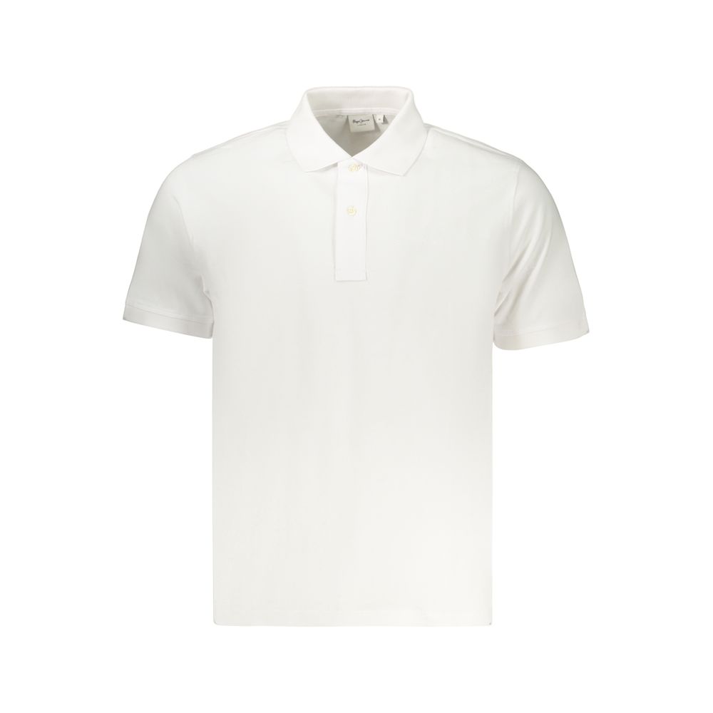 Pepe Jeans White Cotton Men Polo Shirt | Regal Royce