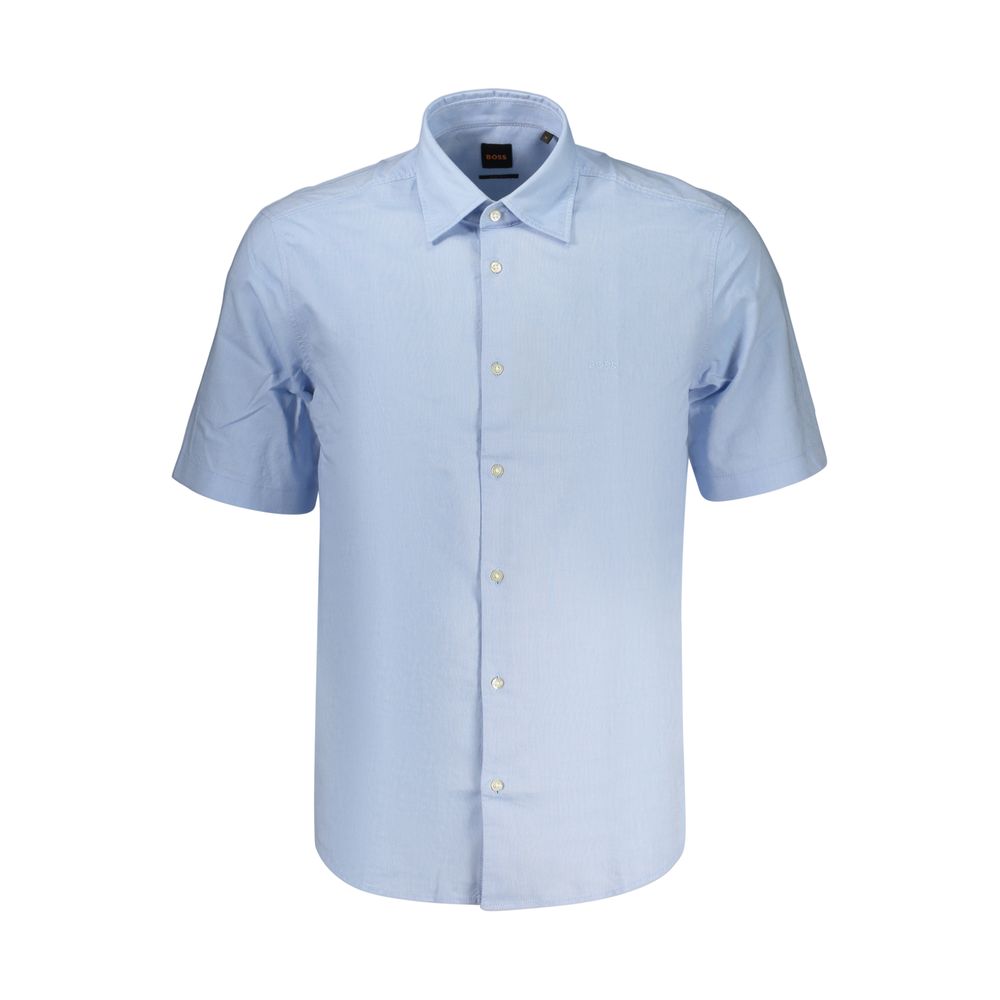 Hugo Boss Azzurro Cotton Men Shirt | Regal Royce