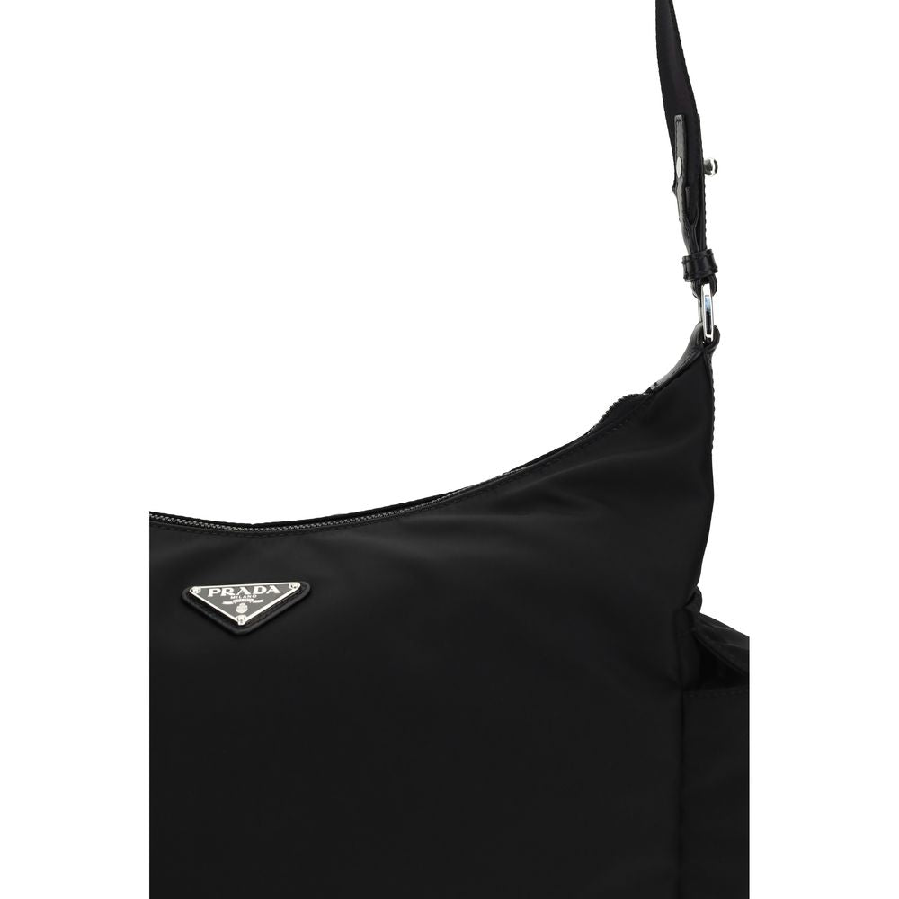 Prada Black Recycled Polyamide Shoulder Bag | Regal Royce
