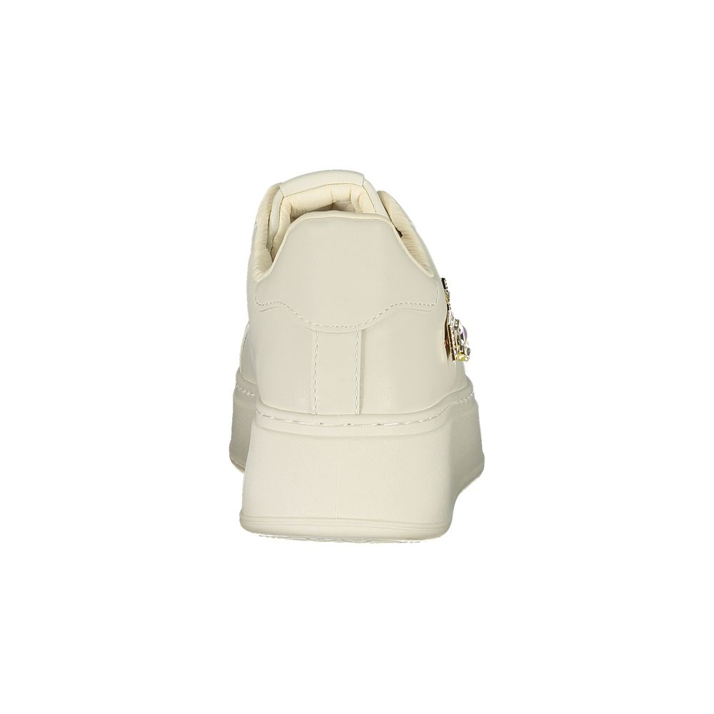 Laura Biagiotti Bianco Polyurethane Women Sneaker | Regal Royce
