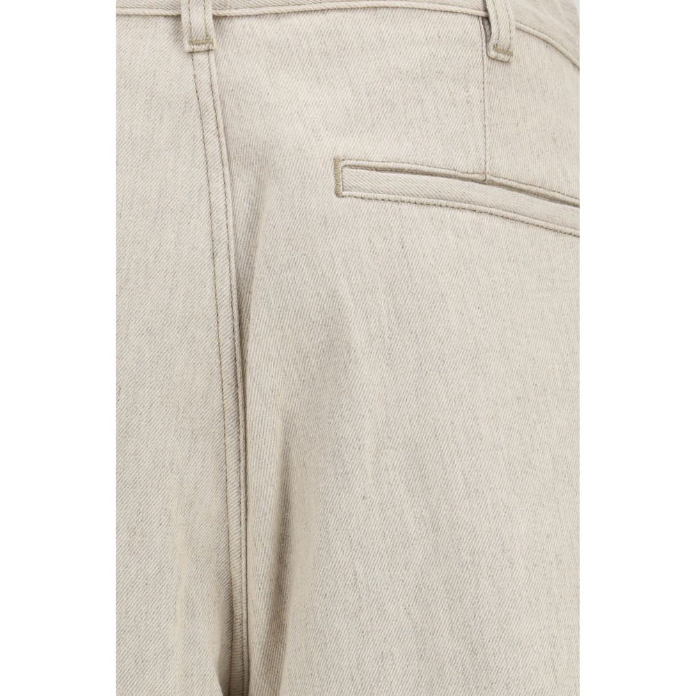 Jacquemus Beige Cotton Casual Pants | Regal Royce