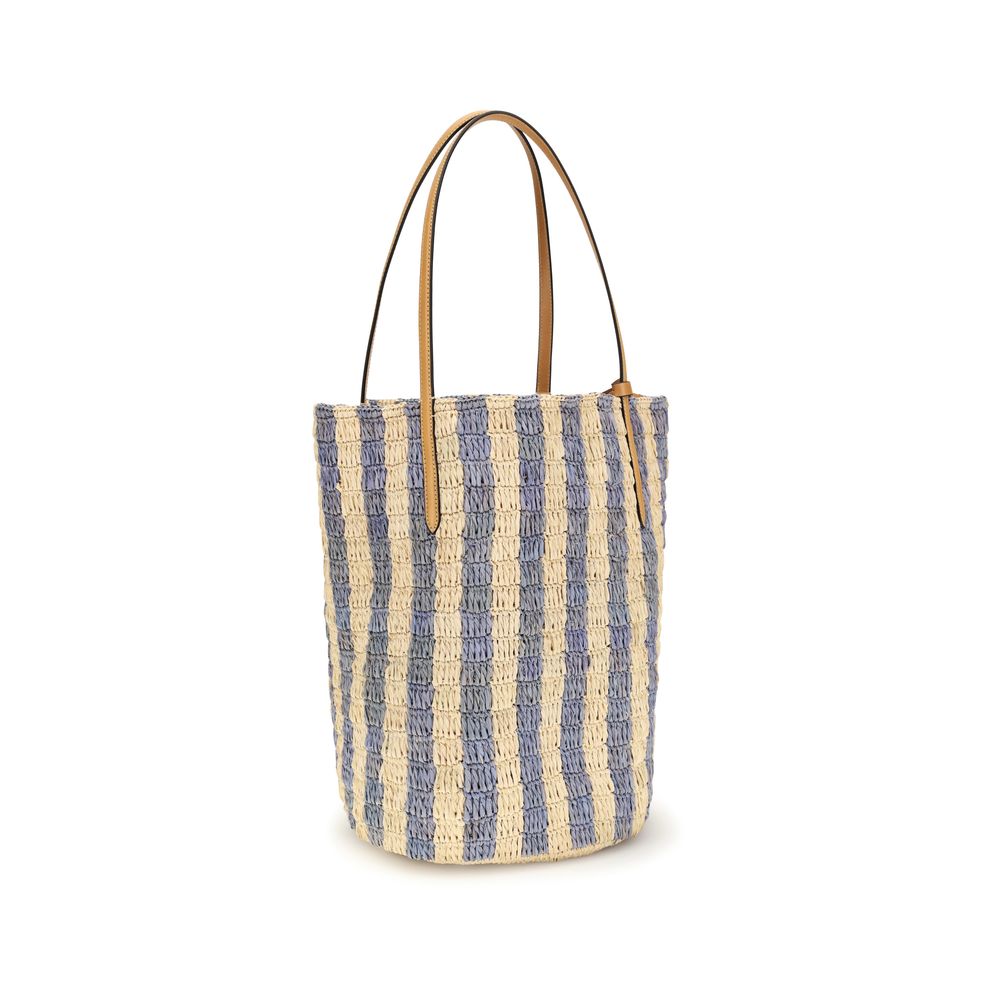 Valentino Garavani Blue Raffia Backet Bag | Regal Royce