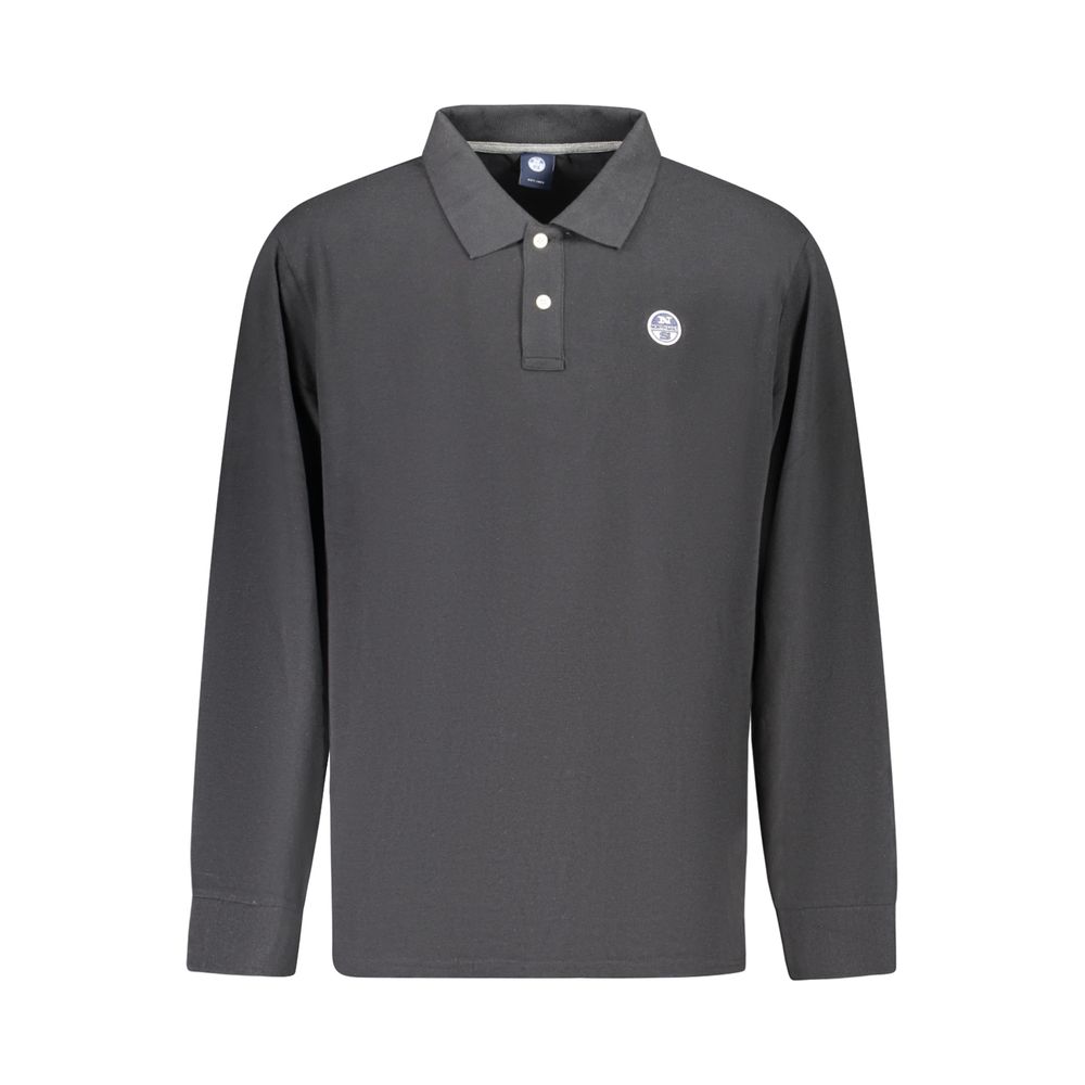 North Sails Black Cotton Men Polo Shirt | Regal Royce