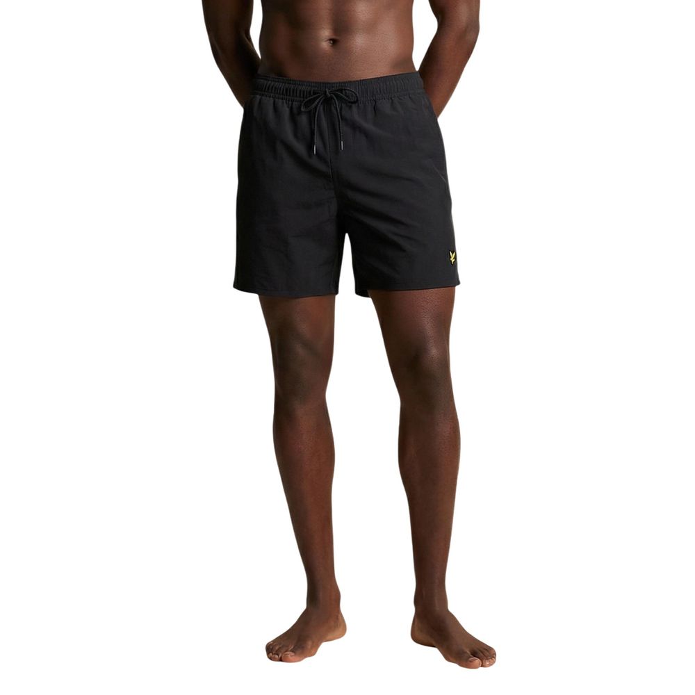 Lyle & Scott Black Polyamide Swim Shorts | Regal Royce
