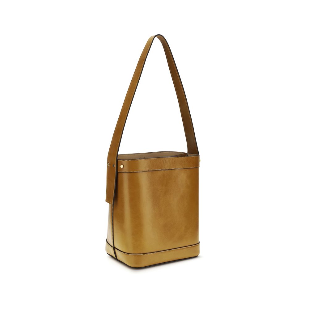 Versace Brown Calf Leather Bos Taurus Backet Bag | Regal Royce