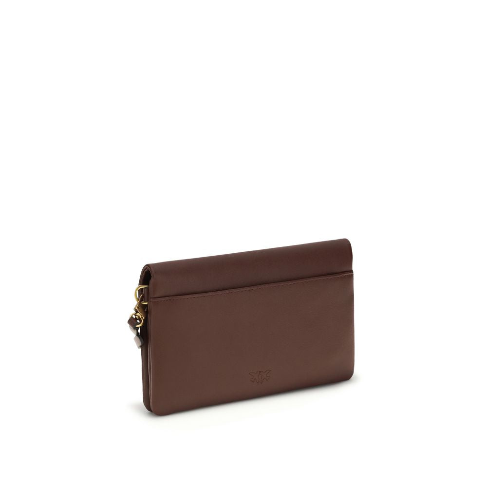 PINKO Purple Calf Leather Bos Taurus Shoulder Bag