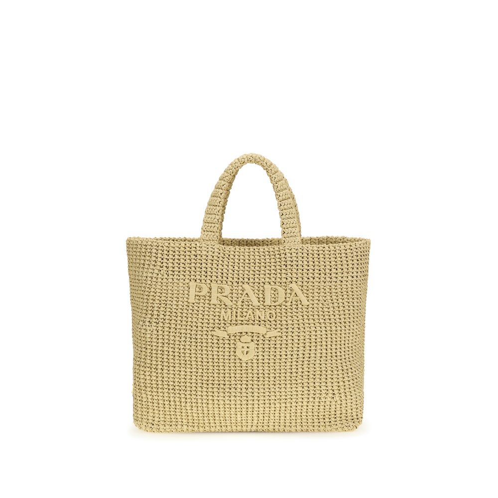 Prada Beige Raffia Shoulder Bag | Regal Royce