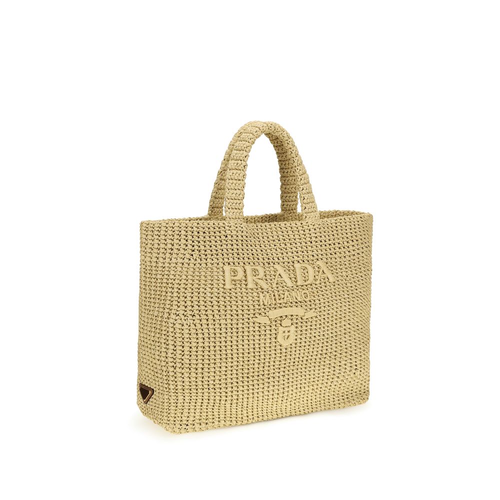 Prada Beige Raffia Shoulder Bag | Regal Royce