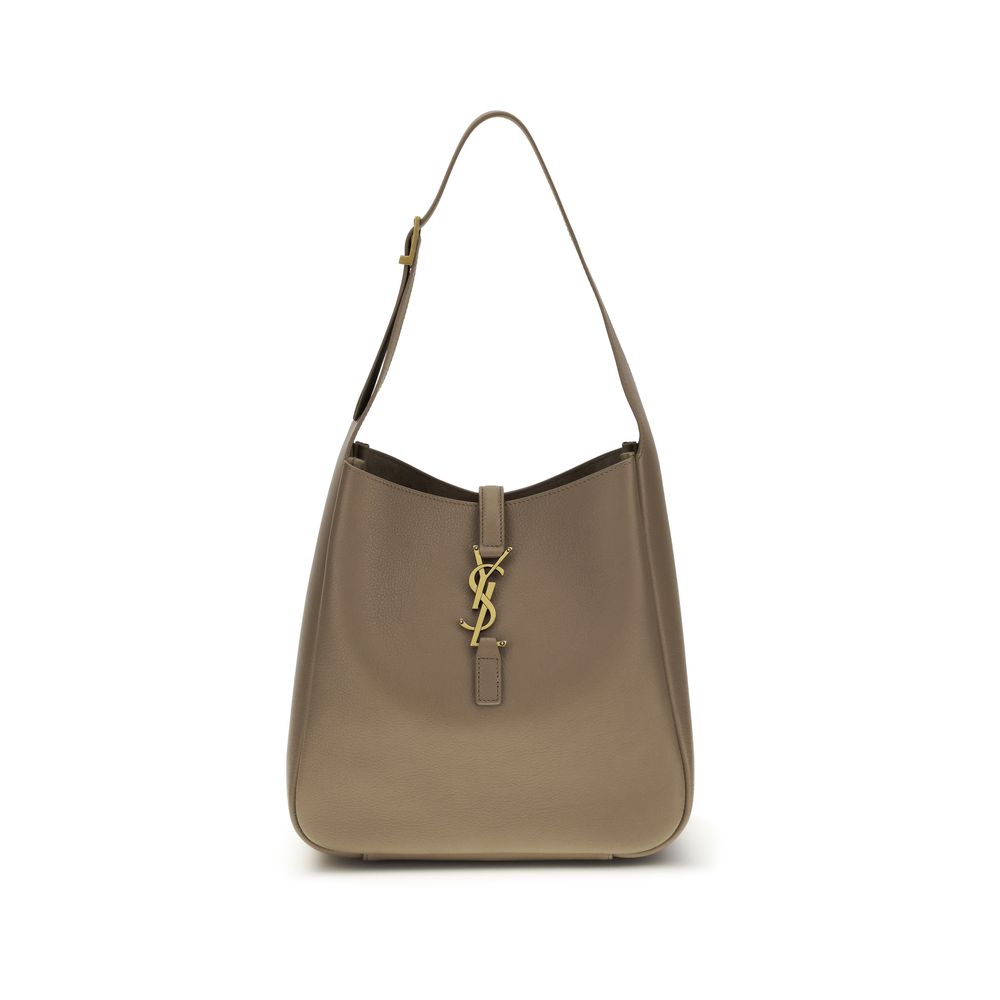 Saint Laurent Gray Calf Leather Bos Taurus Shoulder Bag | Regal Royce