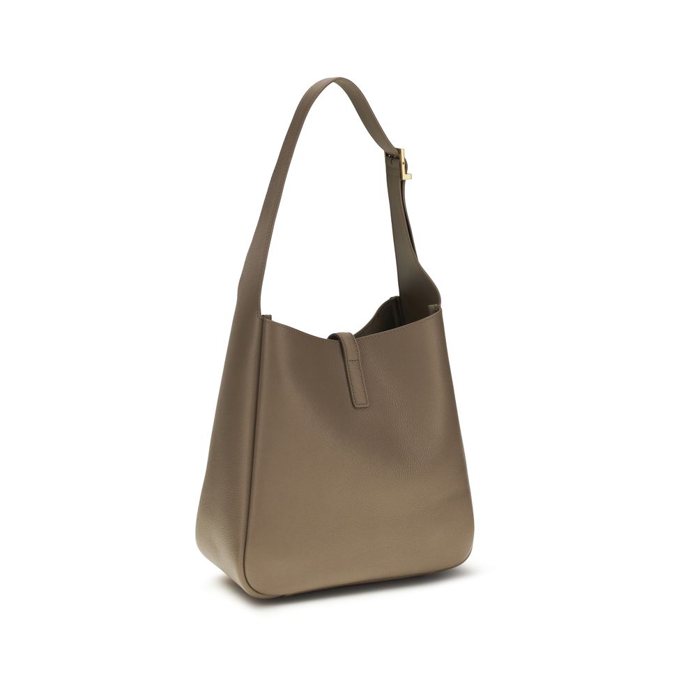 Saint Laurent Gray Calf Leather Bos Taurus Shoulder Bag | Regal Royce