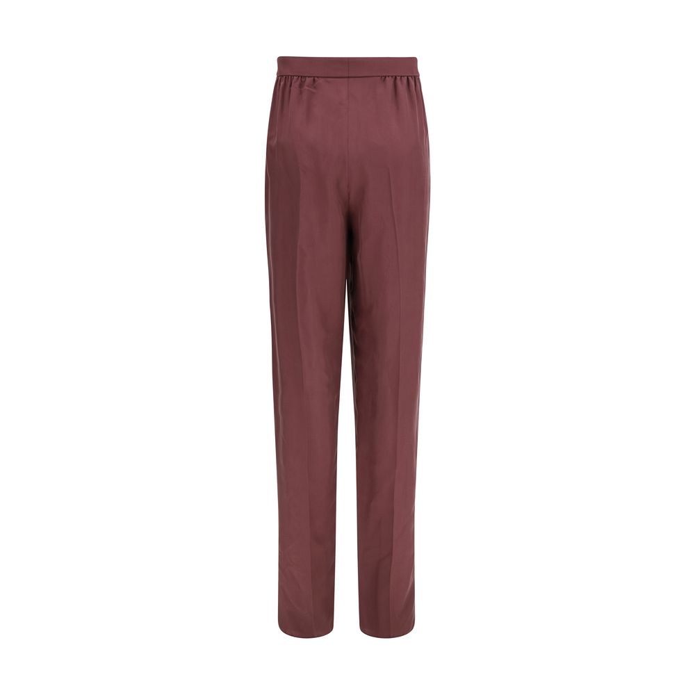 Saint Laurent Purple Silk Dress Pants | Regal Royce