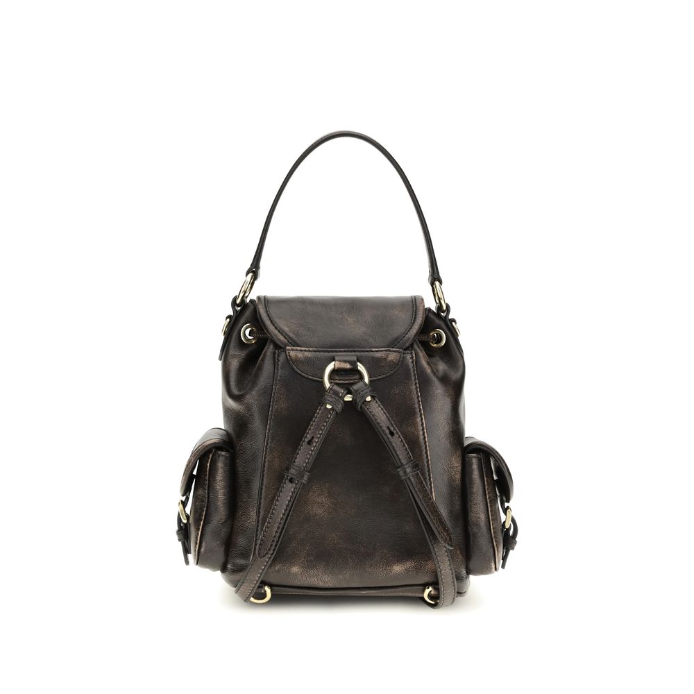 Miu Miu Brown Calf Leather Bos Taurus Backpack | Regal Royce