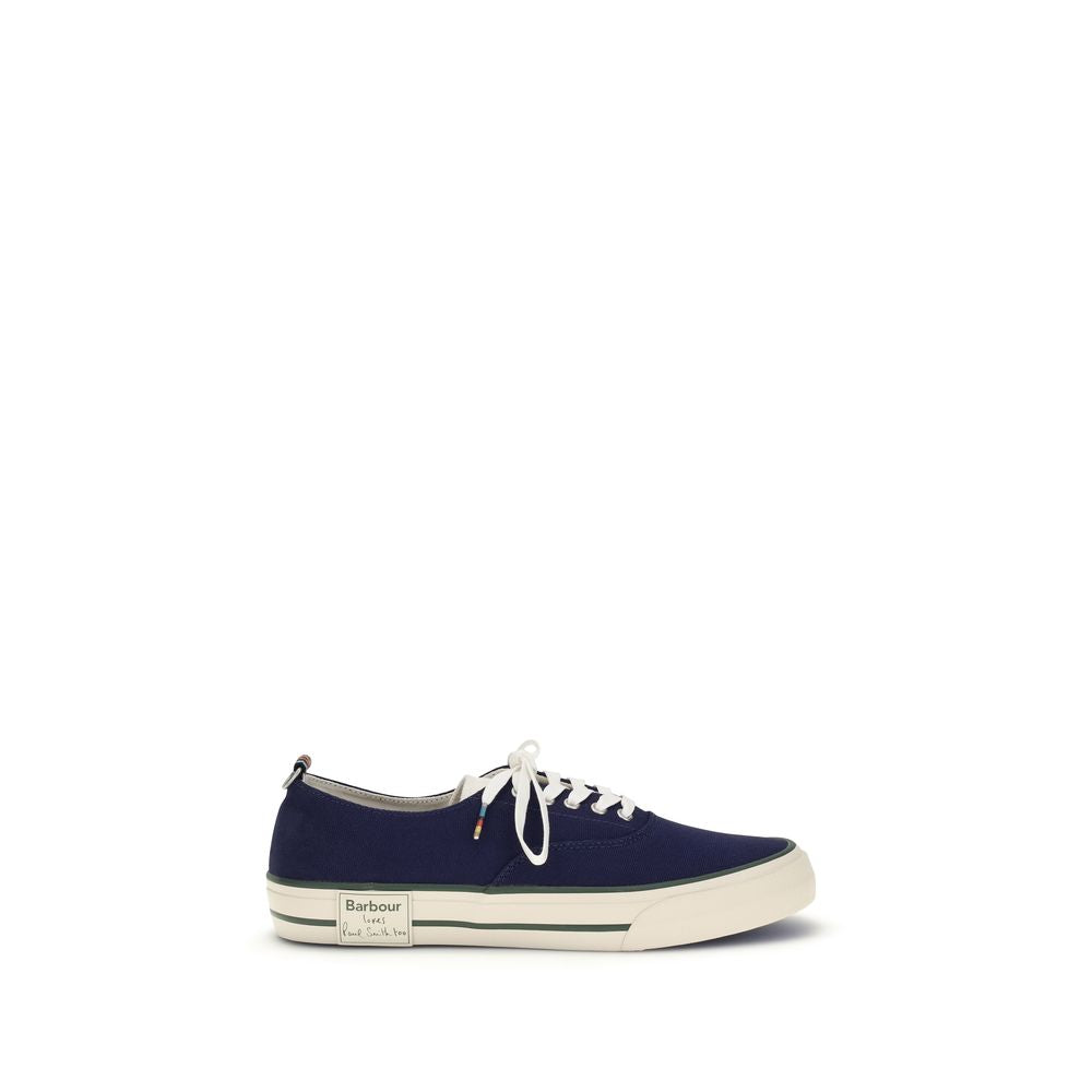 Barbour Blue Cotton Low Top Sneakers | Regal Royce