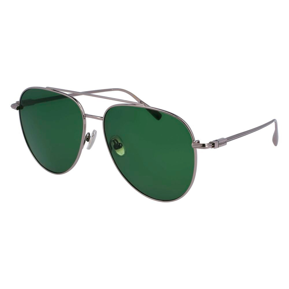 Ferragamo Gray Metal Sunglasses | Regal Royce