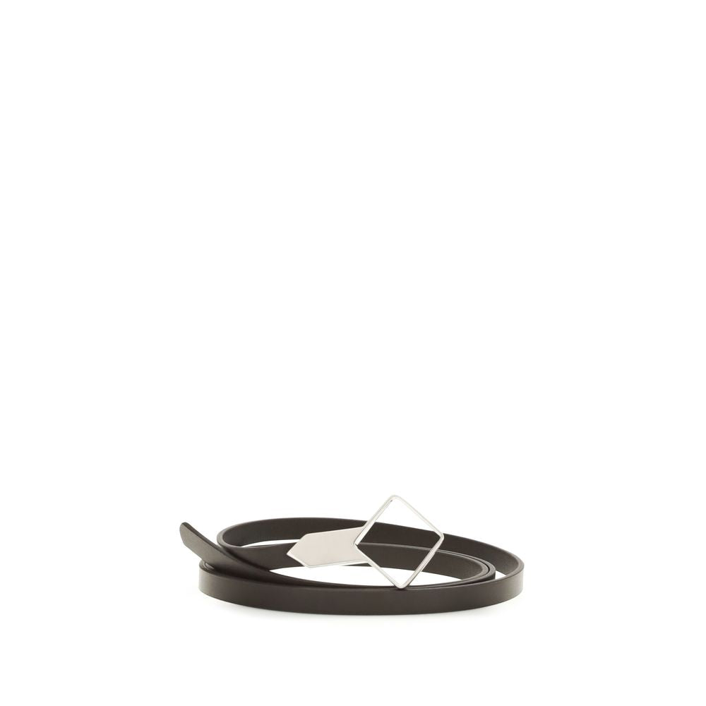 The Row Brown Calf Leather Bos Taurus Thin Belt | Regal Royce