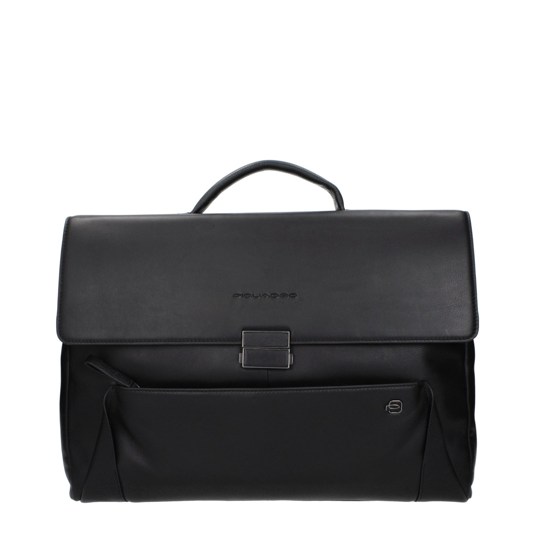 Piquadro Black Leather Business And Laptop Bag | Regal Royce