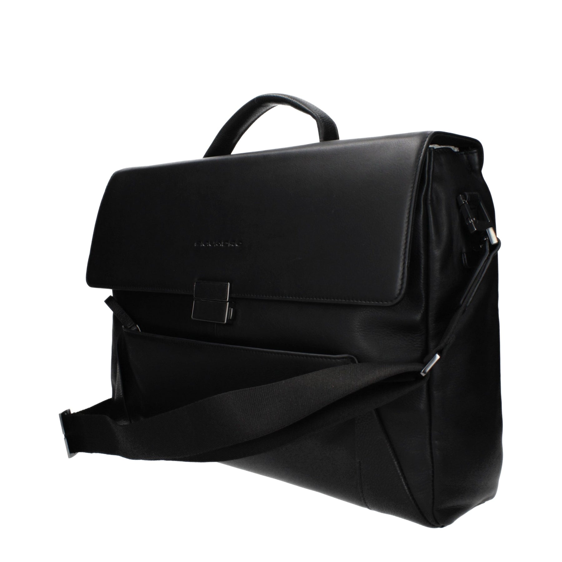 Piquadro Black Leather Business And Laptop Bag | Regal Royce