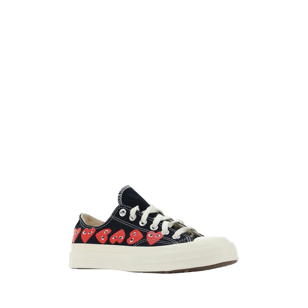 Comme Des Garçons Play x Converse Black Canvas Low Top Sneakers | Regal Royce