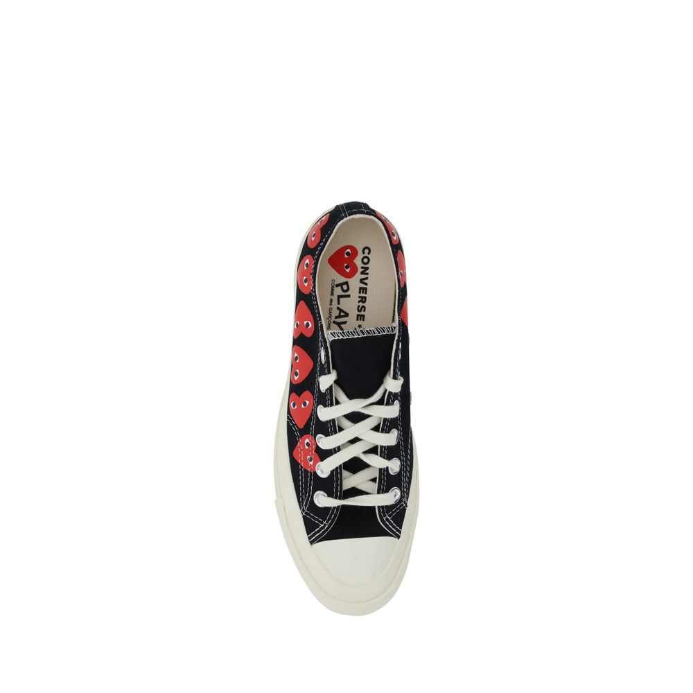 Comme Des Garçons Play x Converse Black Canvas Low Top Sneakers | Regal Royce