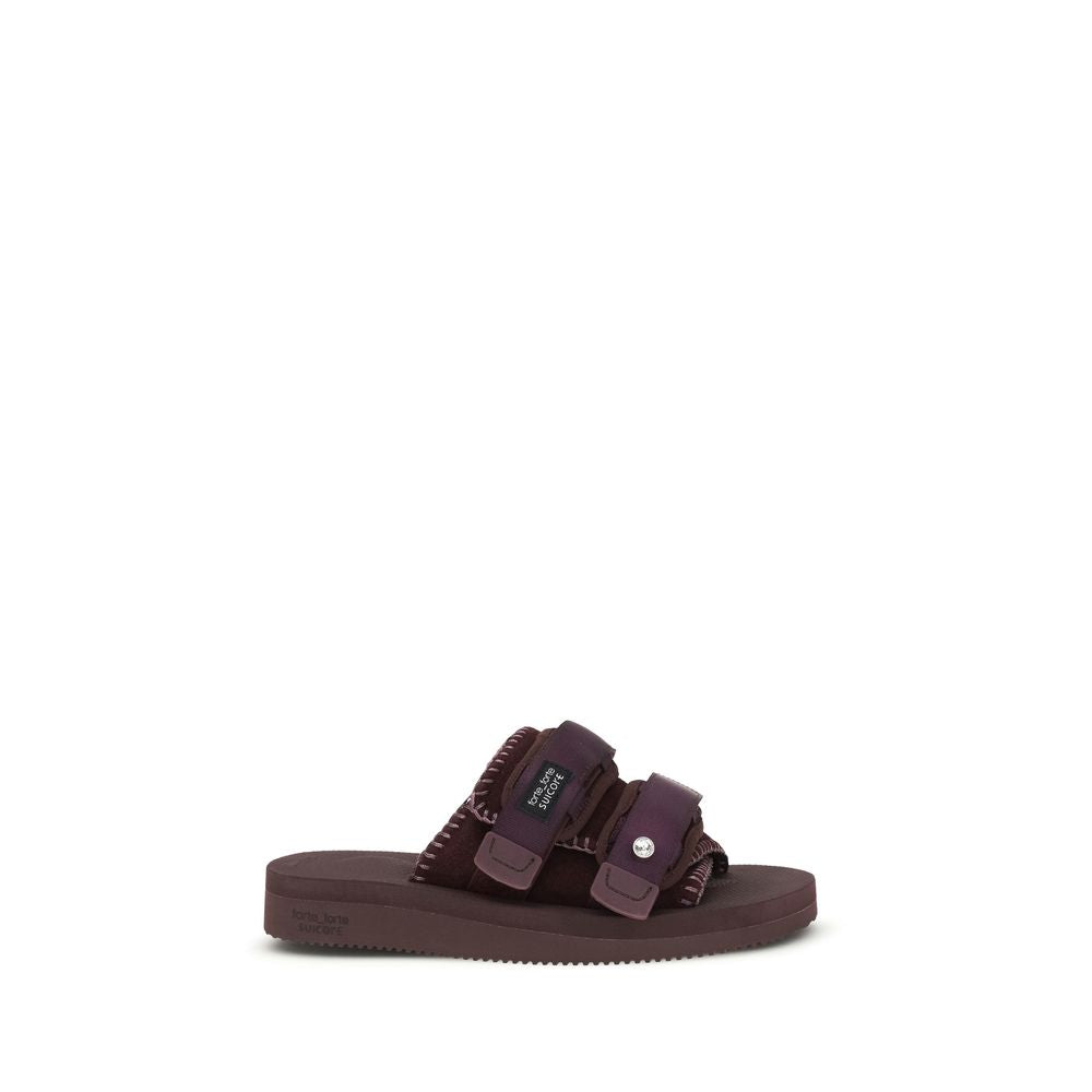 Forte_Forte Purple Polyester Strap-On Sandals | Regal Royce