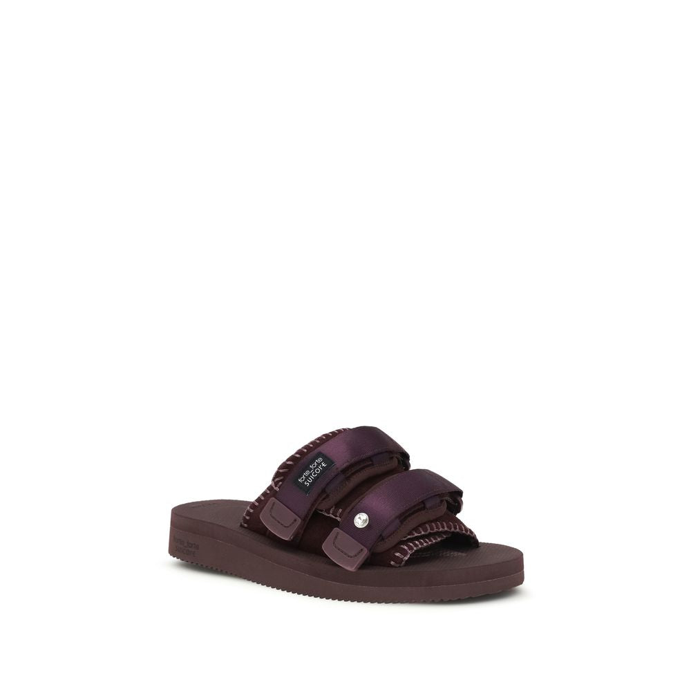 Forte_Forte Purple Polyester Strap-On Sandals | Regal Royce