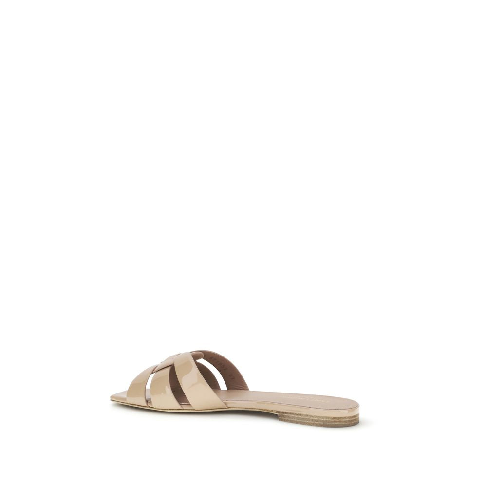 Saint Laurent Multicolor Calf Leather Bos Taurus Flat Sandals | Regal Royce