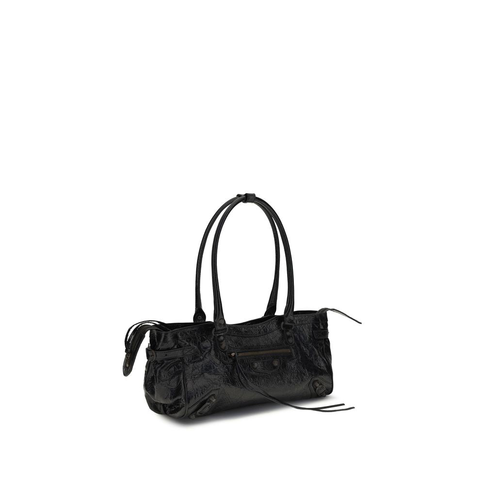 Balenciaga Black Calf Leather Bos Taurus Shoulder Bag | Regal Royce