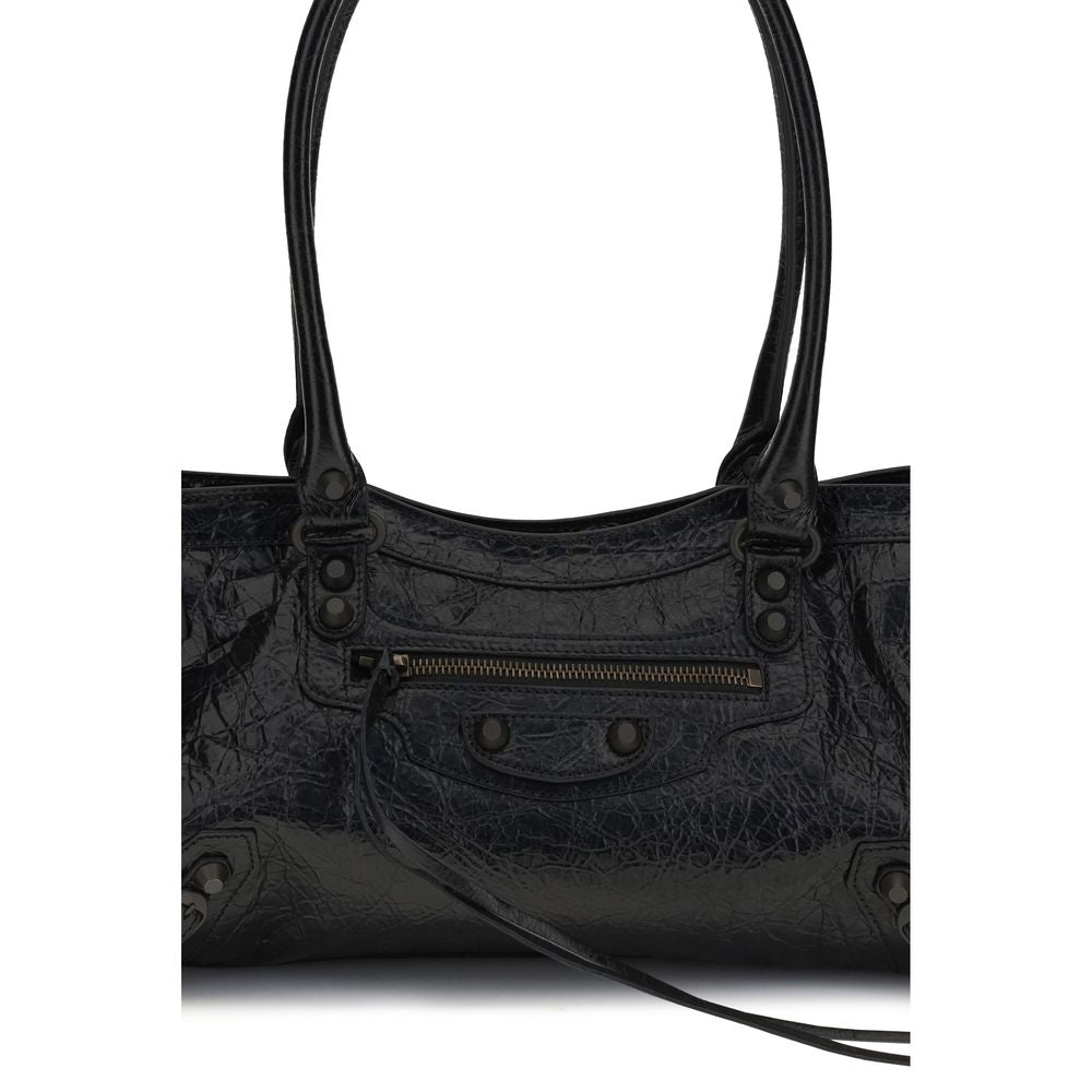 Balenciaga Black Calf Leather Bos Taurus Shoulder Bag | Regal Royce