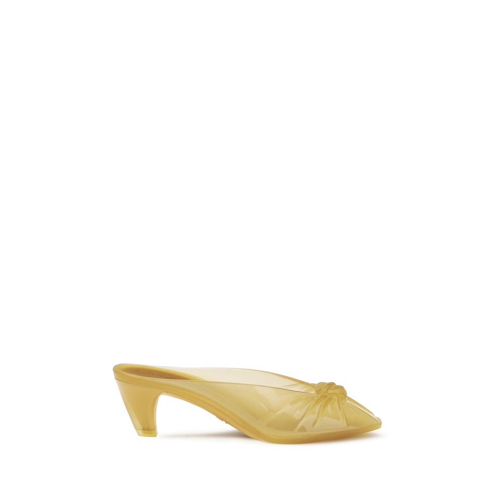 Chloé Beige Rubber Mules | Regal Royce